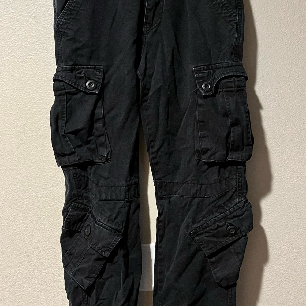 Men's Classic Black Cargo Trousers